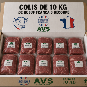 Colis Boeuf francais 10 kg - Certifié AVS